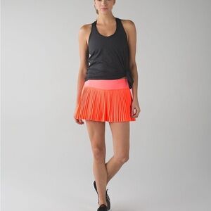 Lululemon Athletica Neon Orange Mini Skirt
